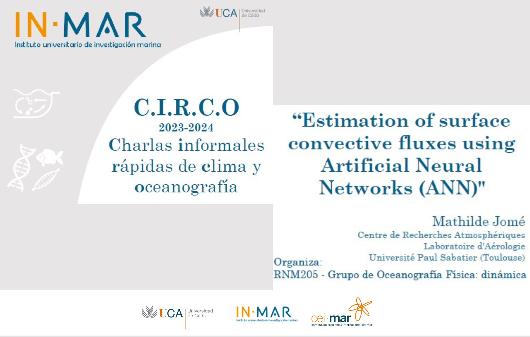 Sesión CIRCO sobre “Estimation of surface convective fluxes using Artificial Neural Networks (ANN)”
