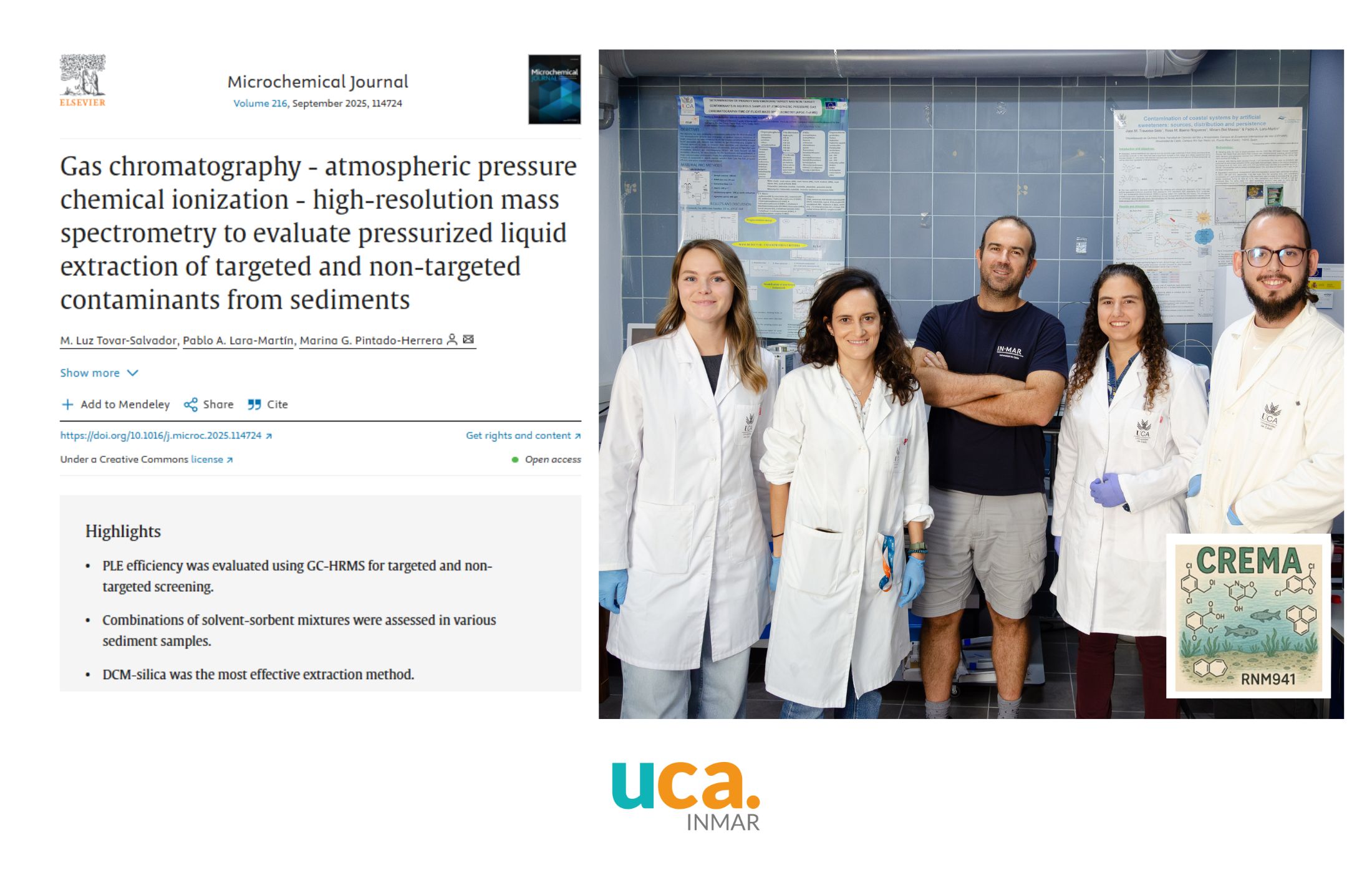 Publicación sobre una nueva metodología analítica para caracterizar contaminantes orgánicos en sedimentos