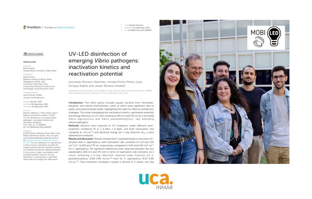 Nuevo artículo de Leonardo Romero-Martínez y su equipo sobre desinfección de Vibrio patógenenos