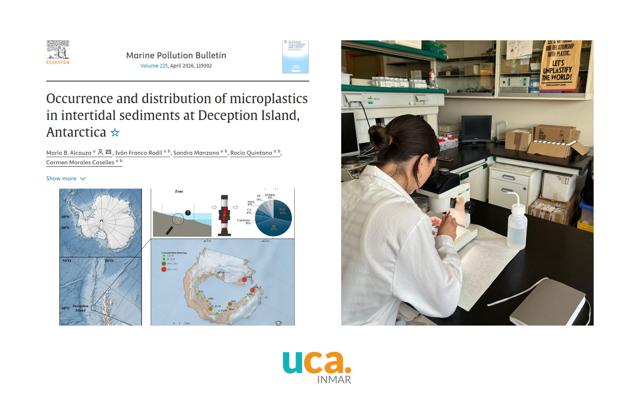Nuevo artículo sobre la contaminación por microplásticos en el intermareal de la región antártica