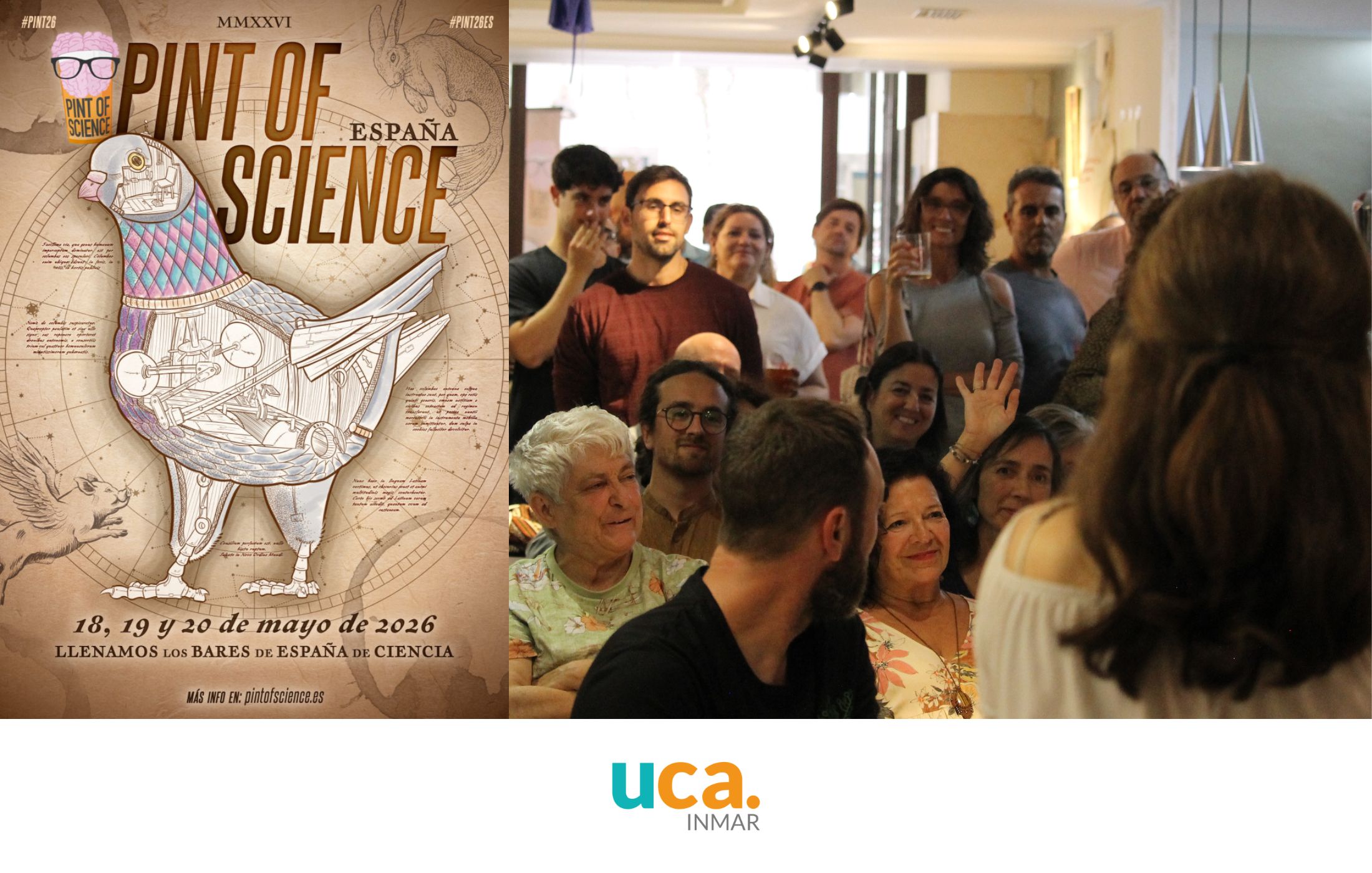Éxito rotundo en la provincia: la ciencia llena bares de Cádiz y Jerez en un Pint of Science 2026 histórico